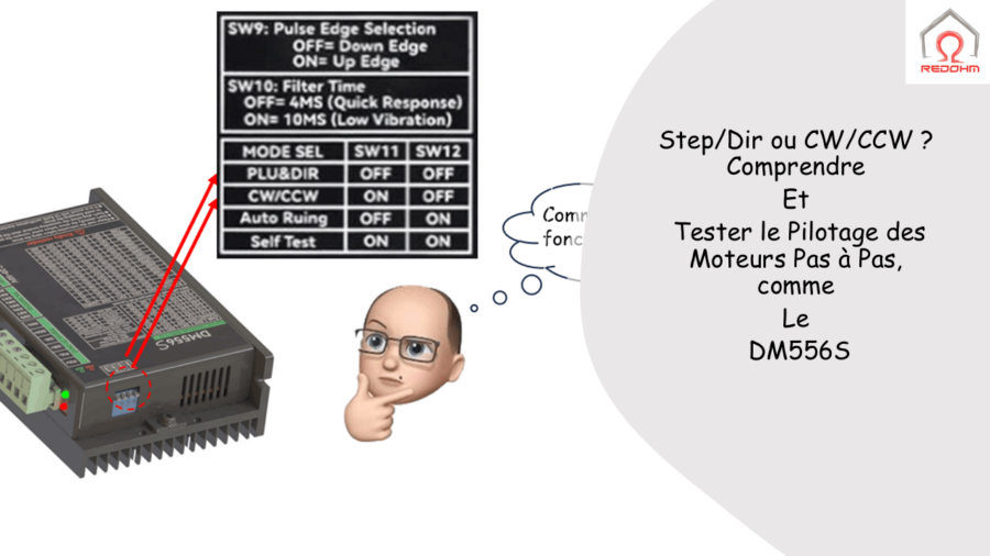 Step/Dir ou CW/CCW ? Comprendre et Tester le Pilotage des Moteurs Pas à Pas, comme le DM556S